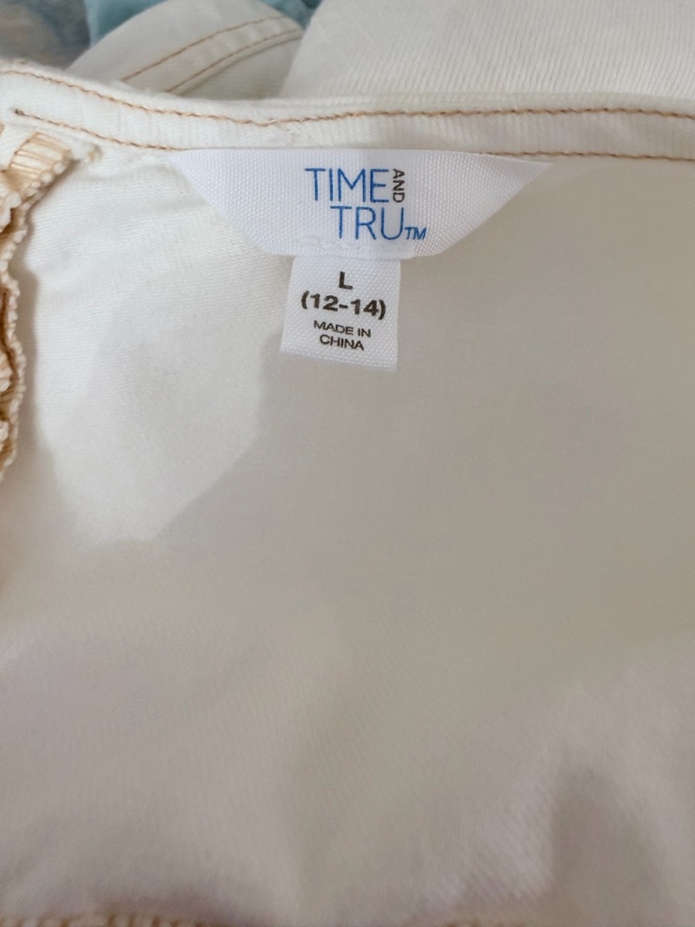 Time and Tru Off White Sleeveless Shift Dress Large Minimalist Casual - Picture 3 of 8